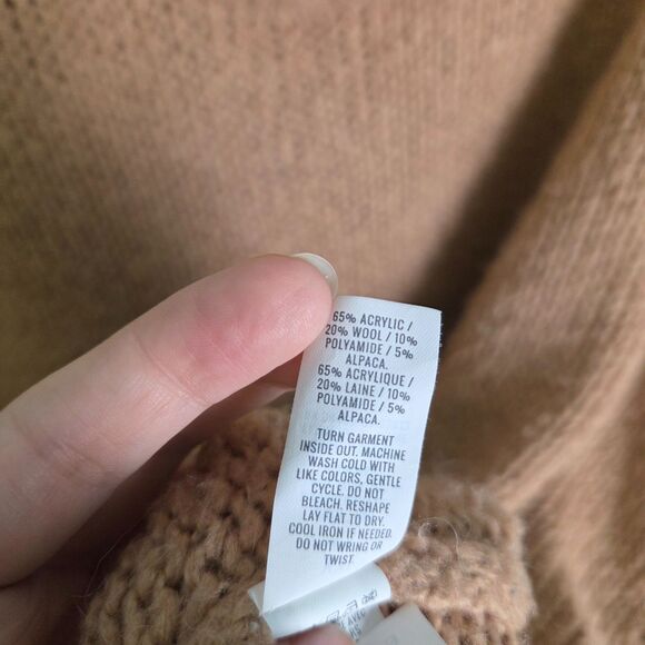 Aerie Brown Oversized Knit Sweater Wool Blend XXL - Picture 9 of 9